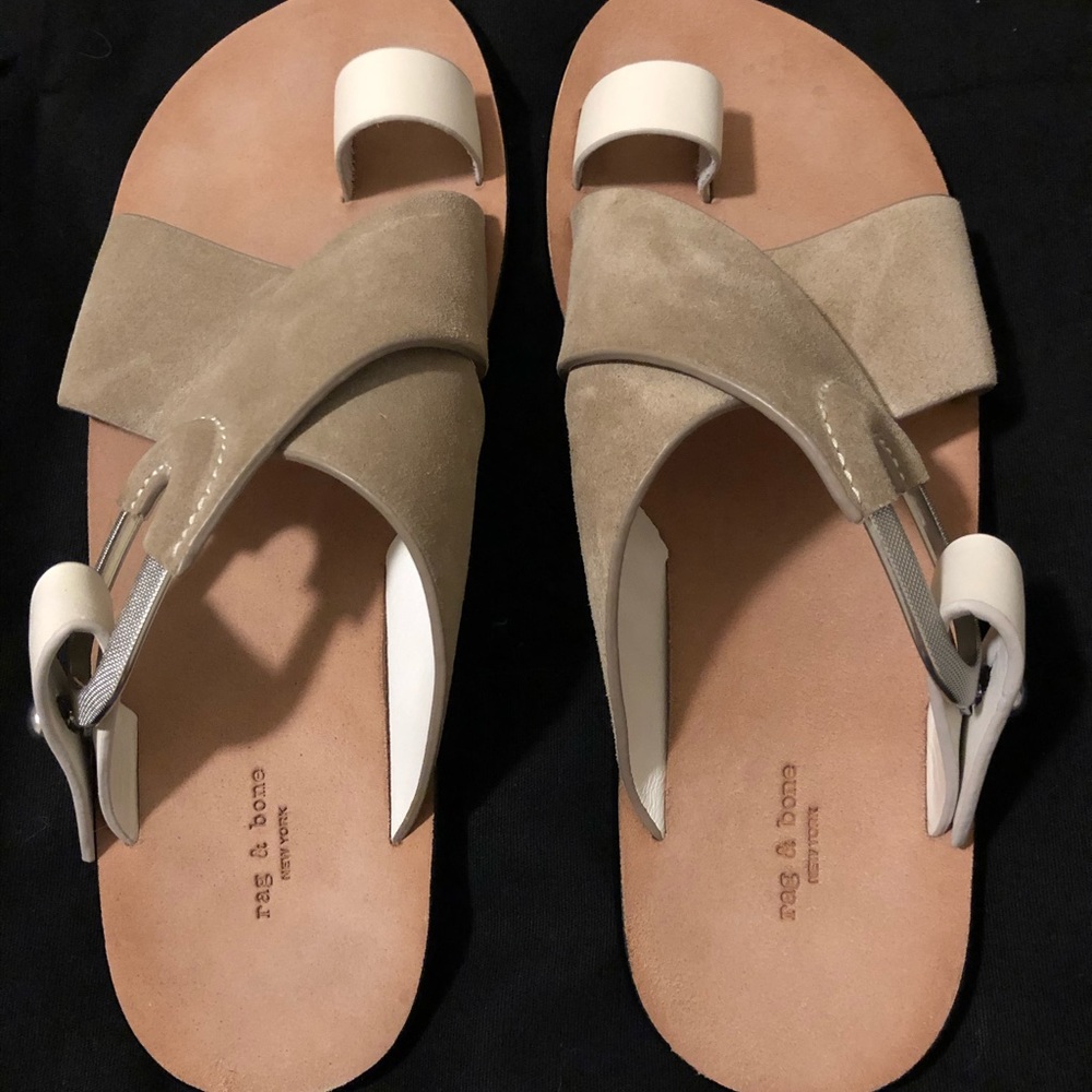 rag & bone August Croc Embossed Sandal, 37.5 - Picture 4 of 6
